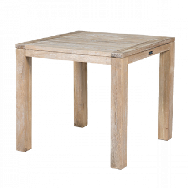 pedaal Dankbaar Neerwaarts Gebruikte tafel 90×90 cm. Teakhout – Horeca Terras Service